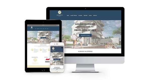 Diseño de la página web de la promotora inmobiliaria Nozar